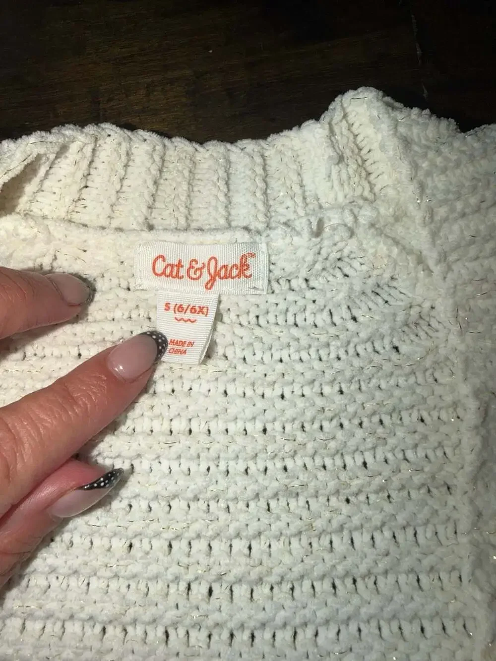 Cat & Jack Open Front Pocket Cardigan Sweater Size S 6/6X